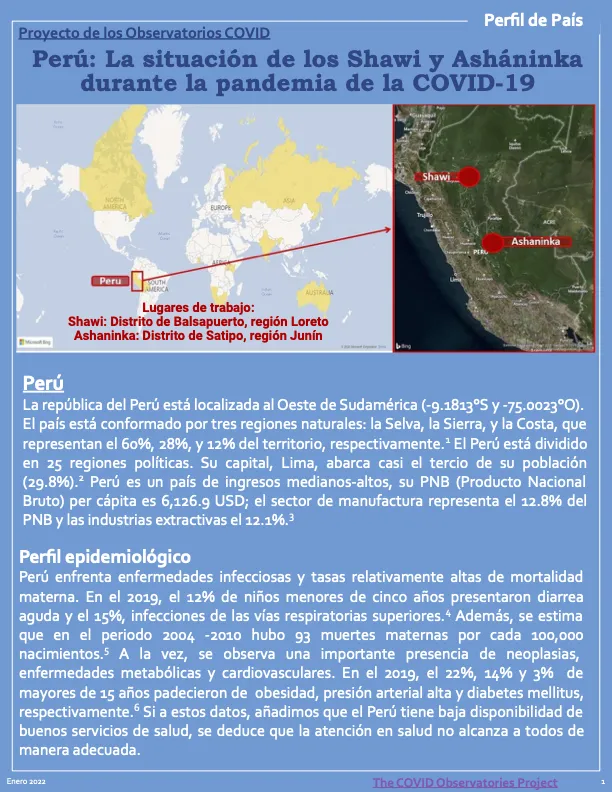 Perú: La situación de los Shawi y Asháninka durante la pandemia de la COVID-19